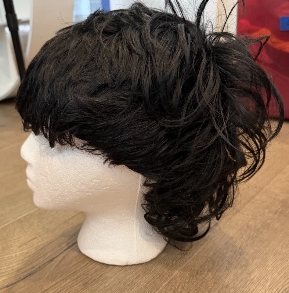 Peluca negra Vanessa by Fifth Avenue Collection, sintética de alta gama, unisex, salmonete Foto 3 de 4