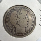 1909 barber half dollar Better Date Low Mintage G Details
