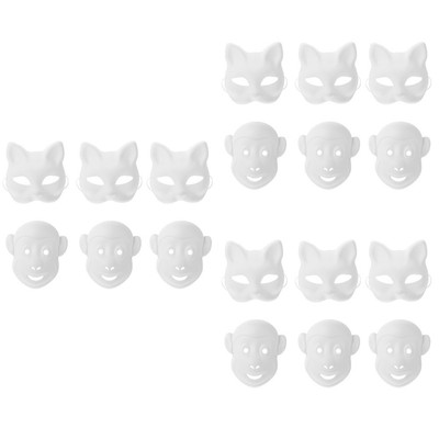  3 Pieces Mask Basteln Diy Unbemalte Masken Partymasken Kostümpartymasken