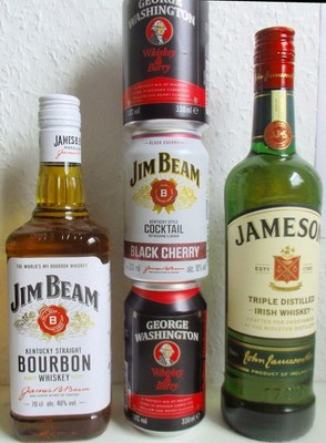 1 x Jim Beam Honey, 40%, 1 x Jameson Irish Whiskey ,Jim Beam , Whiskey & Berry