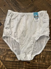Vanity Fair Size 5 SMALL Nylon Star White Full Brief 15712 NWT