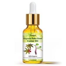 Organic Poke Root  Castor Oil - Mint Fragrance - Supports Cysts, Boils, Fibr...