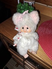 Sekiguchi Monchichi Katze Weiß 70-80er Jahre Selten Vintage