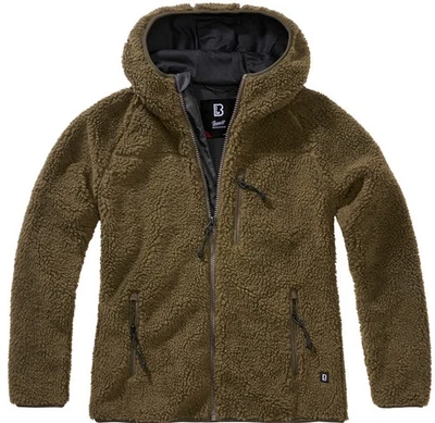 Brandit Women Jacke Ladies Teddyfleecejacket hood Olive - Bild 1 von 4