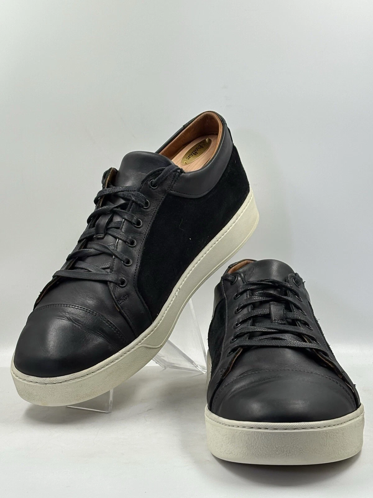 Allen Edmonds Shoes Mens 13 D Brisbane Sneaker Black Leather Casual Shoe Low