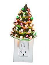 Christmas Tree Night-Light Plug-in, Vintage Festive Night-Light for Kids and