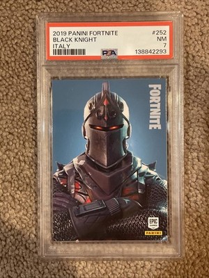 2019 Panini Fortnite Black Knight PSA 7 Rare Italy Version #252
