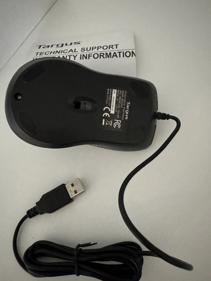 Targus Wired Mouse Black Model AMU660B Brand New - Image 3 of 4
