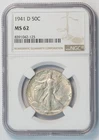 1941 D Liberty Walking Silver Half Dollar MS 62 NGC 50C US COIN