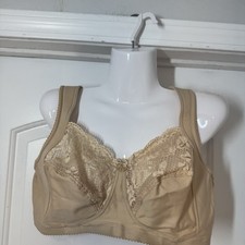 NEW Miss Mary of Sweden Lovely Lace Bra 40D Beige Nude Wireless Full Soft 2105