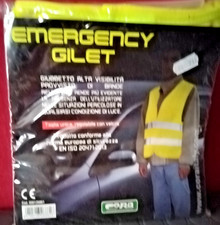 GIUBBOTTO DI EMERGENZA CATARIFRANGENTE RIFLETTENTE GIUBBINO AUTO E MOTO GILET
