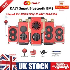 Daly Smart BMS Lifepo4 4S 12V/8S 24V/16S 48V 100A-250A w/ Balance+Bluetooth UK