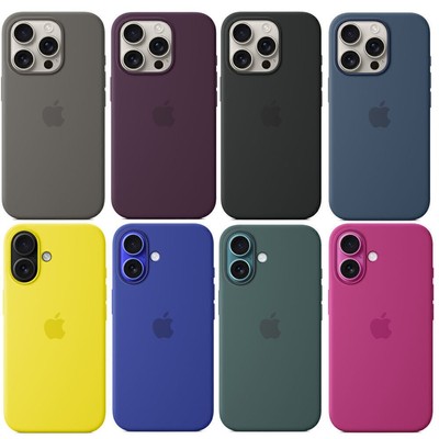 Flüssig Silikon Case mit MagSafe für iPhone 16 Pro Max Plus Offizielles Farblogo
