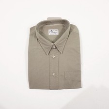 CAMARGUE Herren Jeans Twillhemd L 41/42 Olivgrün Khaki Langarm Kent Kragen Baumw