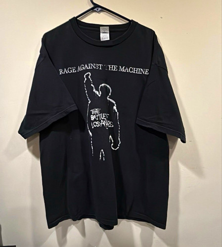 Delta Pro Weight Rage Against the Machine Black Graphic T-Shirt 2XL Back Print