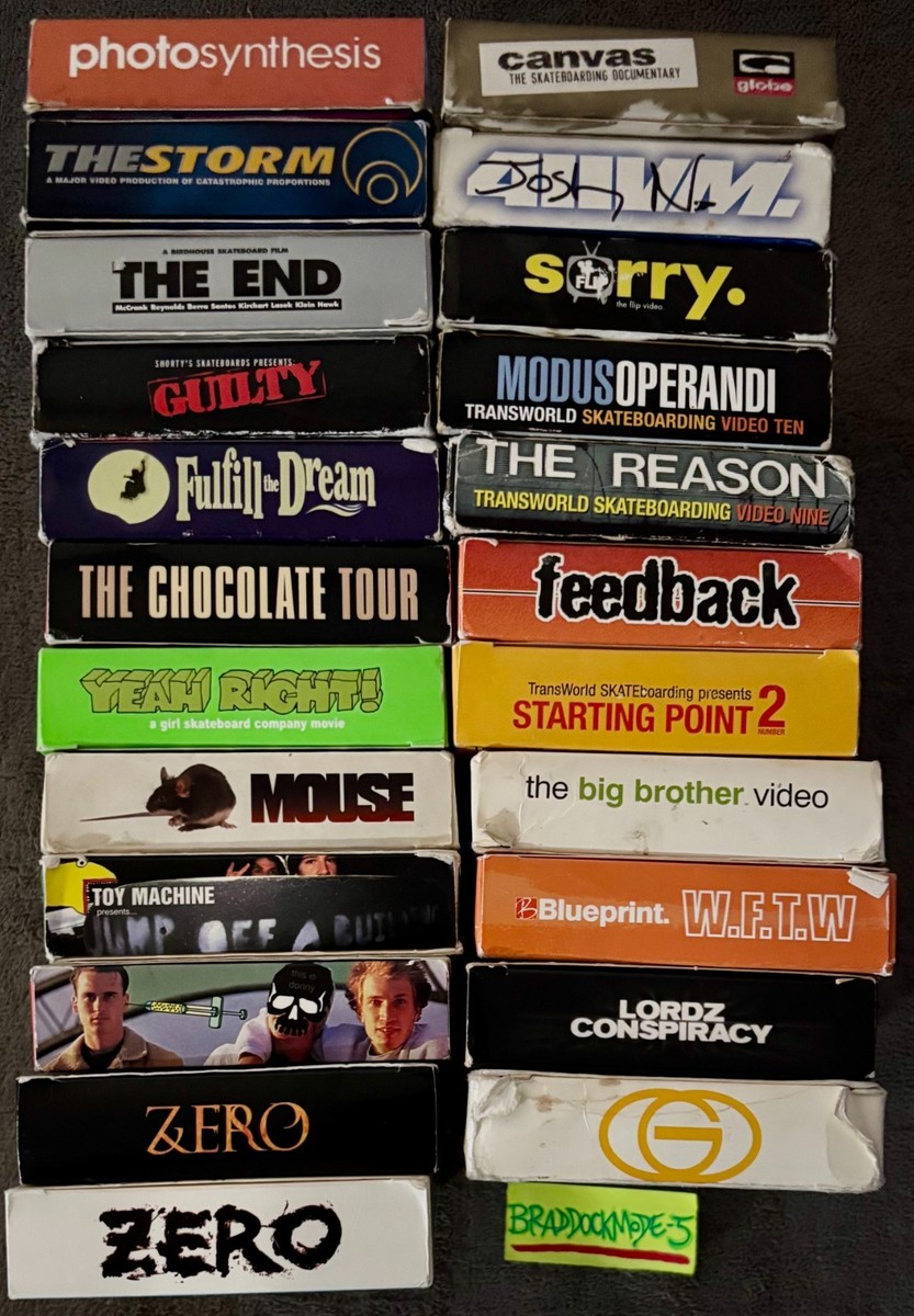 Skateboard Video VHS Collection (Classics & Randoms - 23 Videos In
