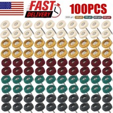 100x Abrasive Metal Polishing Buffing Wheel Burr Kit Set for Dremel Rotary Tool