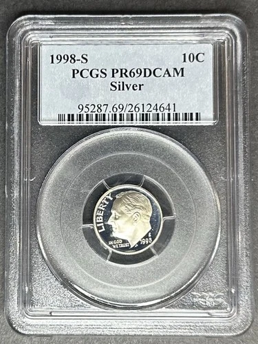 1998-S Silver Proof Roosevelt Dime PCGS PR-69 DCAM, Buy 3 Items, Get $5 Off!!