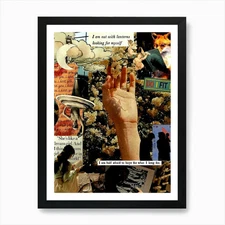 Half afraid to hope Collage Art Pri Framed Wall Art Poster Canvas Print Picture