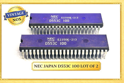 NEC D553C 100 Japan Microcontroller IC DIP-28 Lot of 2 Vintage NOS OEM Chips 