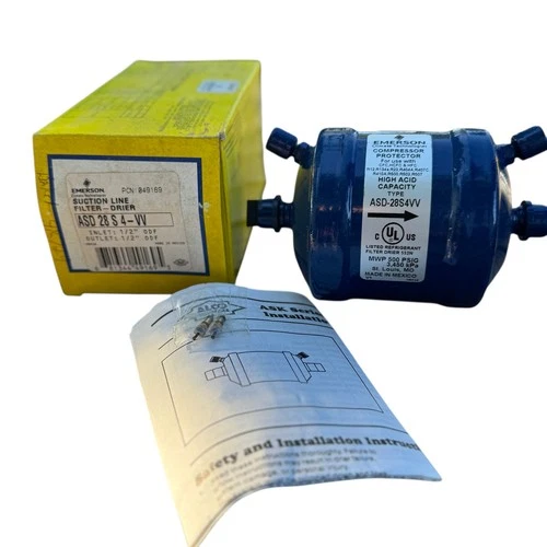 Alco Emerson Suction Line Filter-Drier ASD-28S4-VV 1/2" ODF 500PSI  Alco # 49169