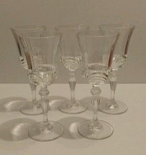 Royal Crystal Rock Aurea Wine Glasses x 5 Ribbed Arch Design 20cm Tall RCR Italy