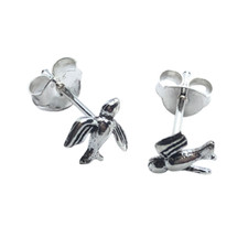 Small Stud Earrings - Solid 925 Sterling Silver Birds