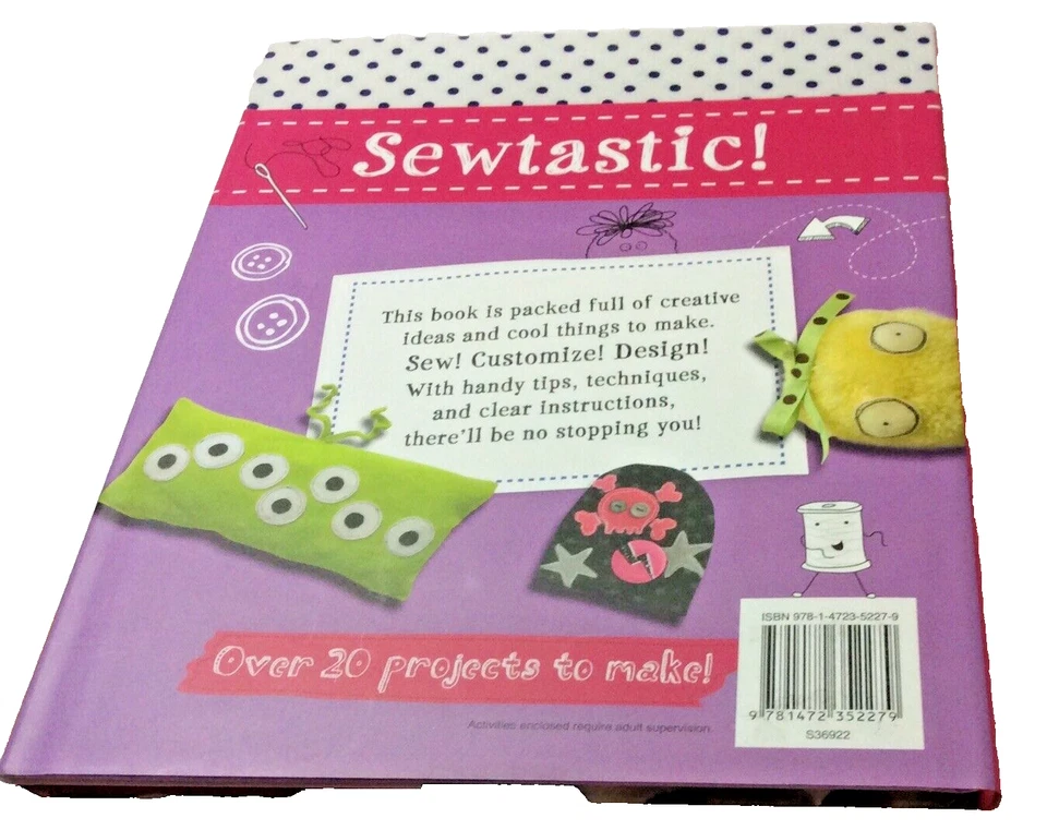 ¡Sewtastic! Tapa Dura Proyecto Libro Calcetín Softies, Pulseras Botón Pom-Pom Divertido Foto 2 de 2