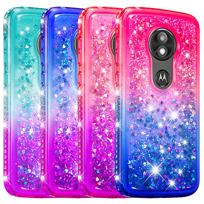 For Motorola E5 Plus E5 Play Go Case Flowing Sparkly Bling