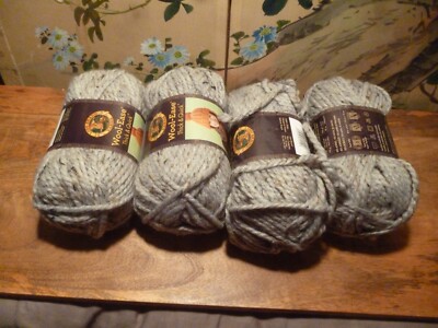 4  of Lion Brand  Wool Ease Thick and Quick #154 Grey Marble 5oz 140g ea. c4