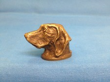 Cane. Manopola con manico per bastone e coltello di canna. Bronzo.