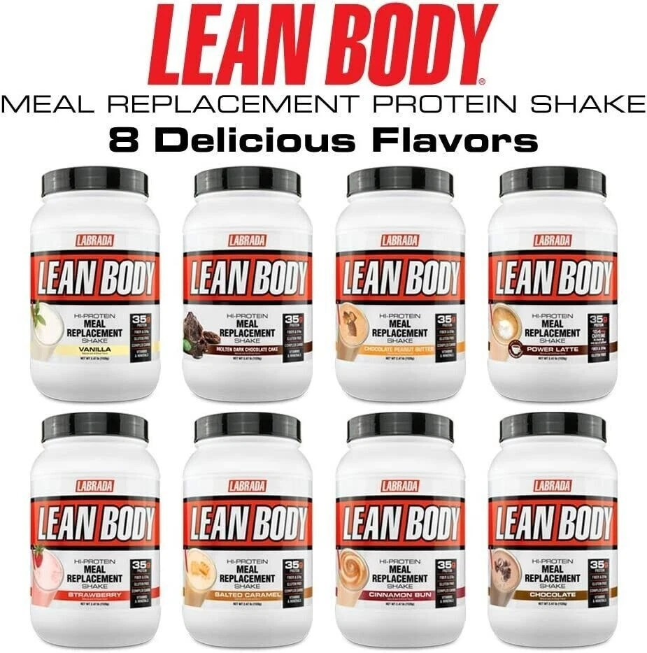 Batido de reemplazo de comidas Labrada Lean Body Hi Protein 2,47 lb tinas elige sabor nuevo Foto 2 de 4