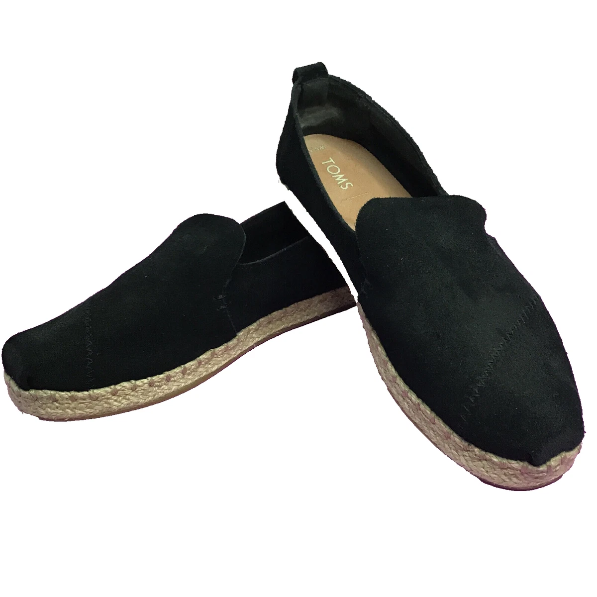 Toms black suede flats 2025