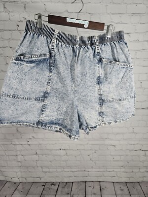 Vtg Boca Chica High Rise Acid Wash Scrunched Elastic Waist