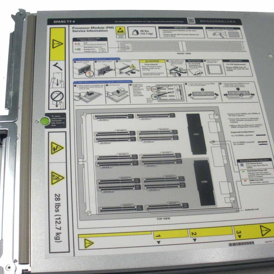 Oracle T7-4 CPU Memory Module 7342216 Dual 32-Core 4.13GHz  TESTED - Image 3 of 4