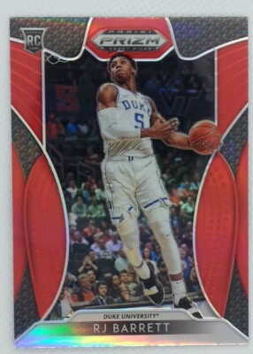 2019-20 Panini Prizm Draft Picks Red RJ Barrett Rookie RC #3, Knicks, Parallel