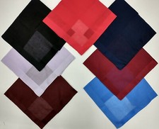 Swiss Cot Hndkchfs/Pocket Square Asstd Colors Hand Rolled Hem Ships Free, Nice 