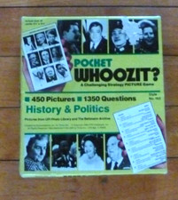 POCKET WHOOZIT Game History and Politcs 1985 Complete Set 50 Cards Style 163