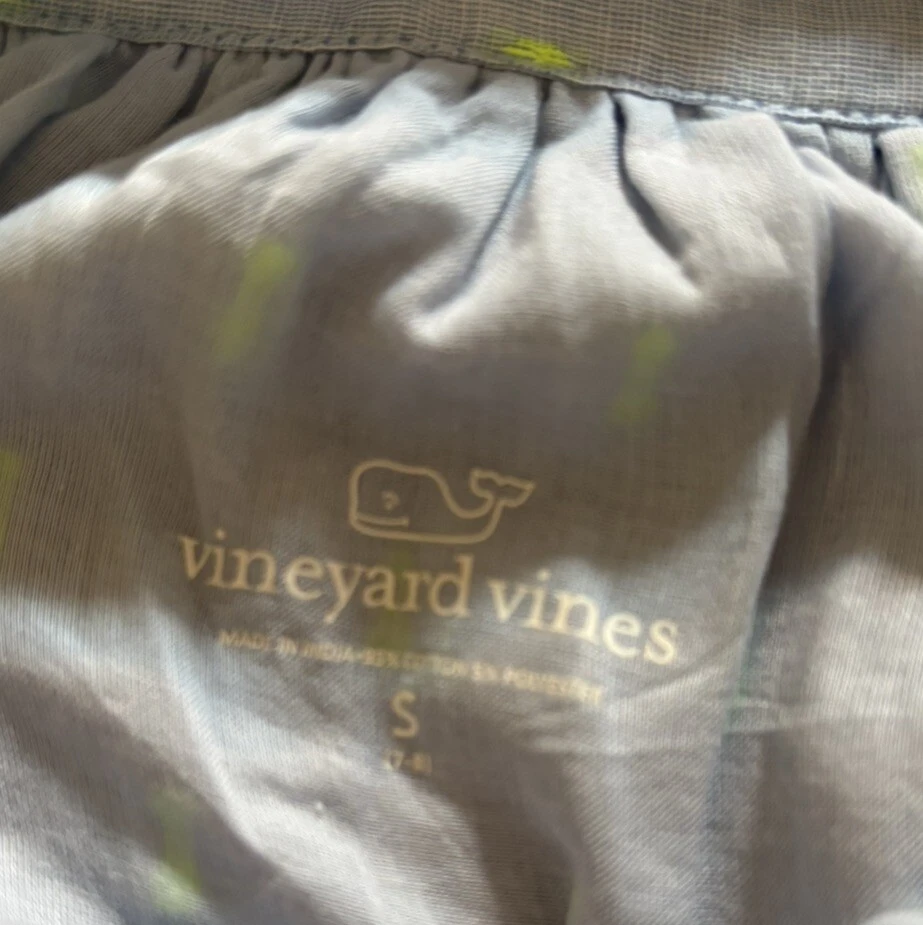 Girls Vineyard Vines /Blue with Yellow Tassels Sundress Size S (7-8) - Image 4 of 4