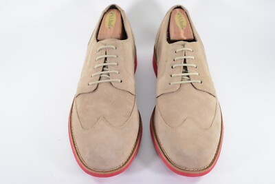 COLE HAAN Drake Eva 11 M Beige Suede Leather Wingtip  display picture 3