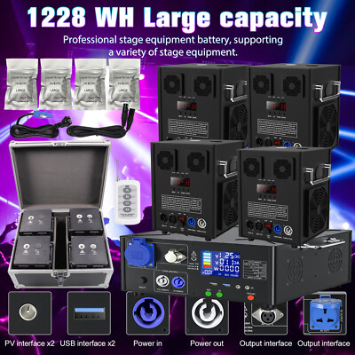 4x 750W Cold Spark Machine mit Flight Case DMX Funkenmaschine / Akku Ladestation