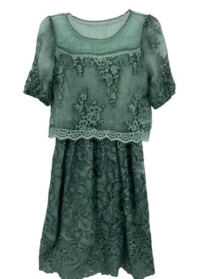 stylewe green dress Suzannah London | Green Silk Flippy Wiggle Shirt Dress main image 0