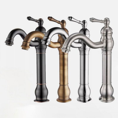 Basin Faucet Tall Bathroom Sink Faucet Single Handle Vanity Mixer Taps hwzh040