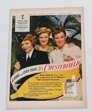 Vintage Chesterfield Ad 1943 LIFE Magazine America Needs Nurses Movie Stars WWII