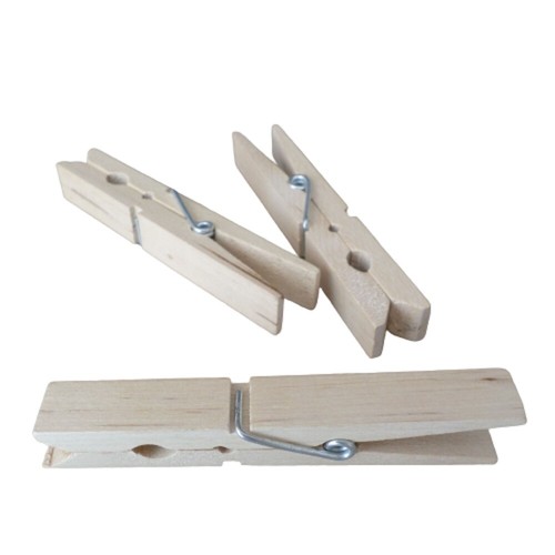 Big Large Jumbo Wooden Wood Strong Galvanised Coil Spring Laundry Clothes Pegs eBay