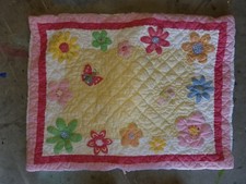 Pottery Barn Kids "Bee/Butterfly/Flowers" Quilted Standard Sham