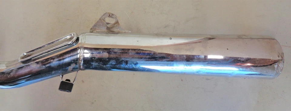 '82 83 XS400R SECA XS 400 LEFT EXHAUST CHROME MUFFLER 1982 YAMAHA 7,854 MILES! - Imagem 2 de 4