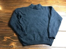 Shenanigans Sweater, Women's Medium, Black, Pullover Angora Rabbit Hair Wool