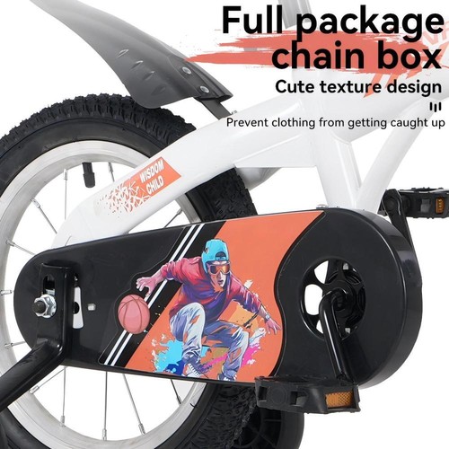 16 Inch Sporty Kids Bike with Training Wheels and Stand Adjustable Saddle - Picture 12 of 19