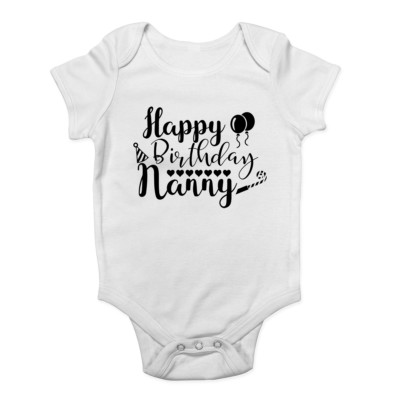 Happy Birthday Nanny Boys Girls Baby Grow Vest Bodysuit